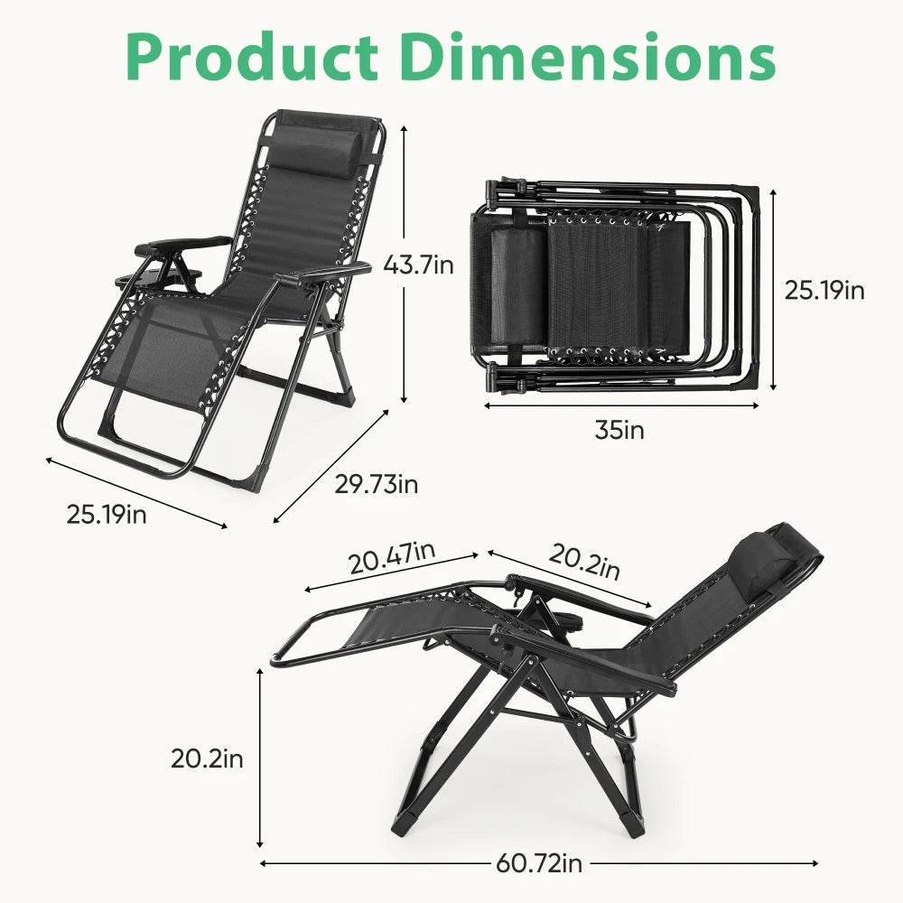 Zero Gravity Patio Lounge Chair